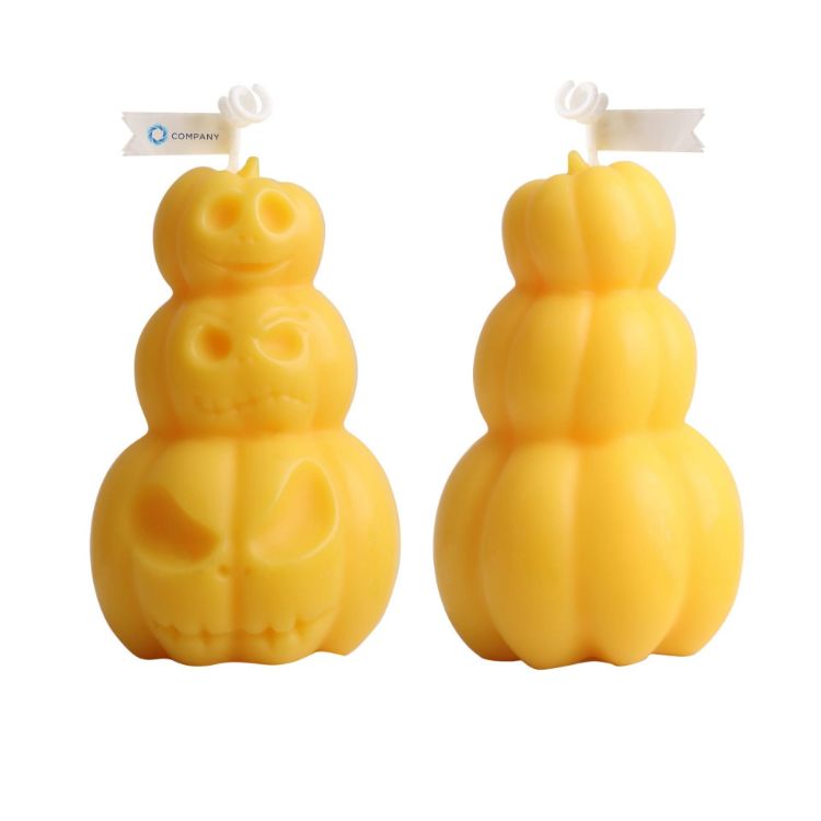 Picture of Triple Pumpkin Shape Candles