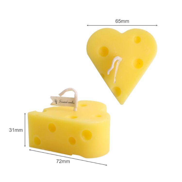 Picture of Heart Cheese Shape Candles