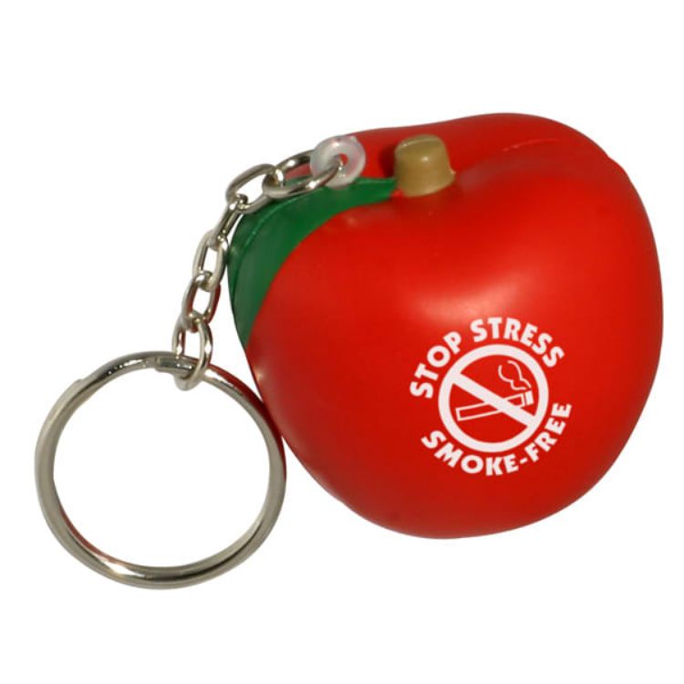 Picture of Keyring with Apple Stress Reliever