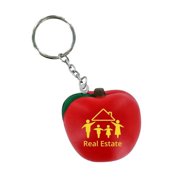 Picture of Keyring with Apple Stress Reliever