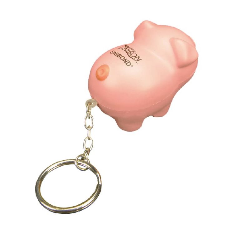 Picture of Keyring with Pig Stress Reliever