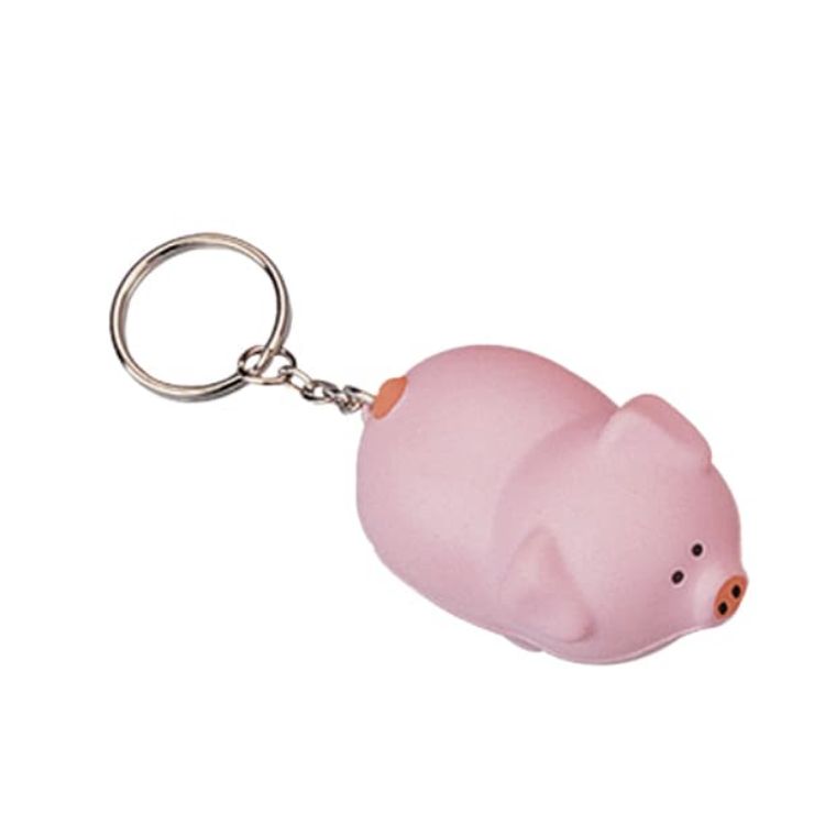 Picture of Keyring with Pig Stress Reliever