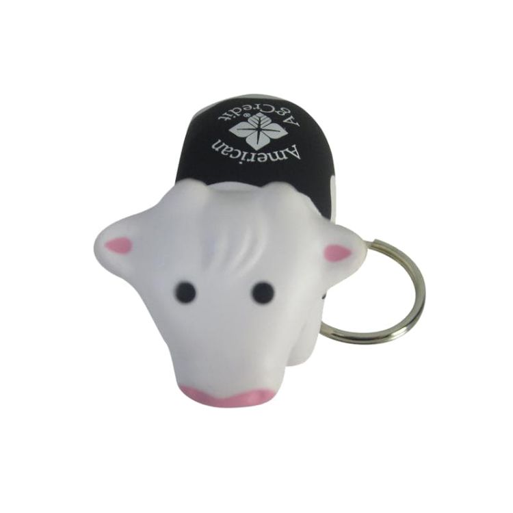 Picture of Keyring with Cow Stress Reliever