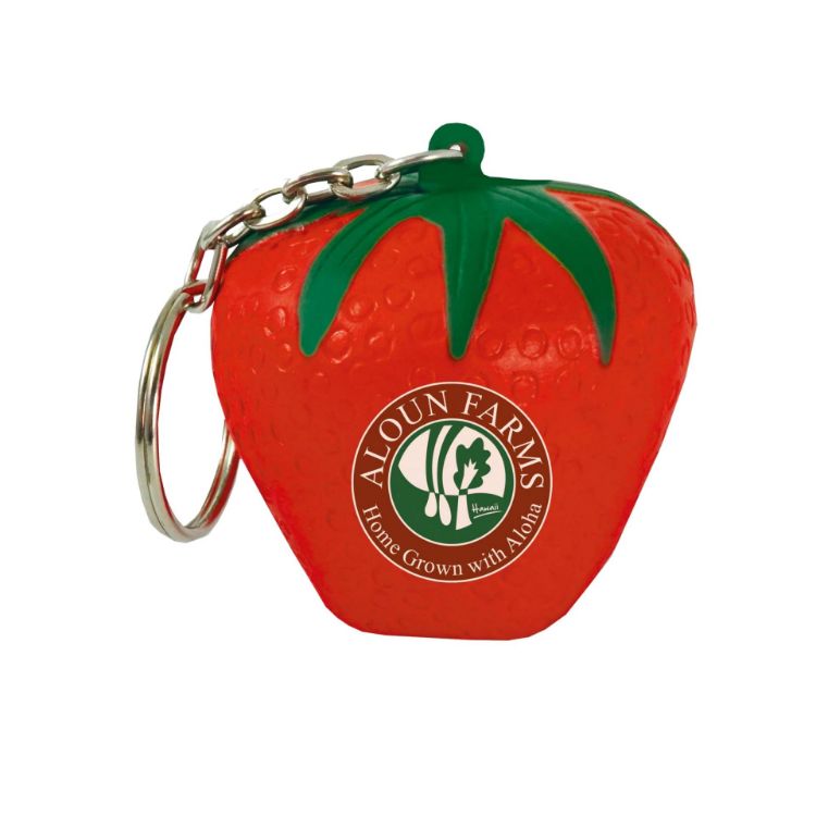 Picture of Keyring with Strawberry Stress Reliever