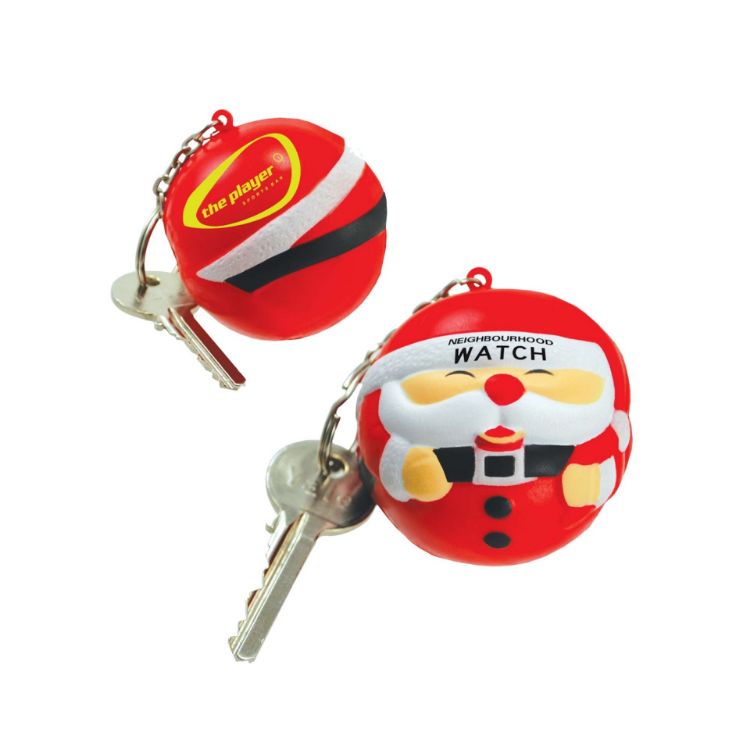 Picture of Keyring with Santa Stress Reliever