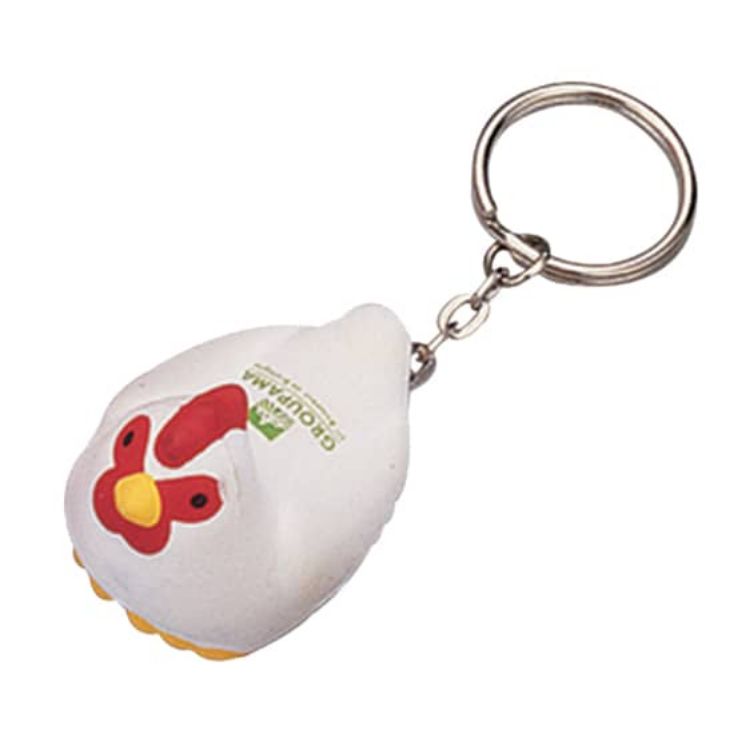 Picture of Keyring with Rooster Stress Reliever