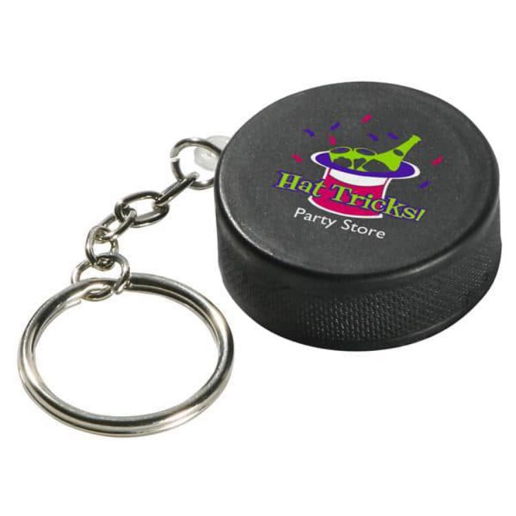 Picture of Keyring with Hockey Puck Stress Reliever