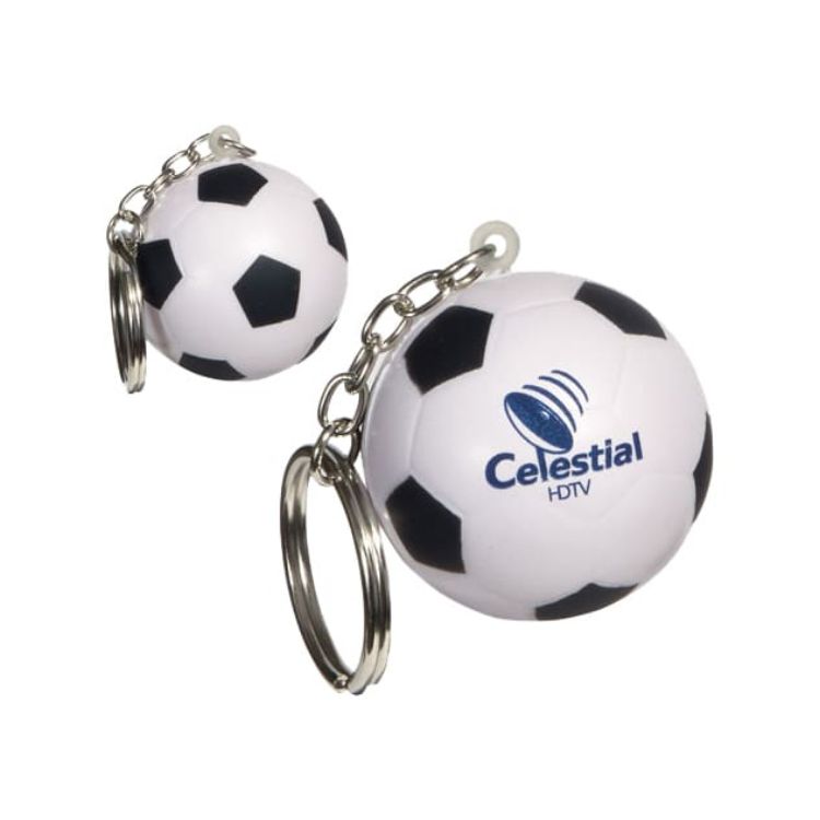 Picture of Keyring with Football Stress Relievers