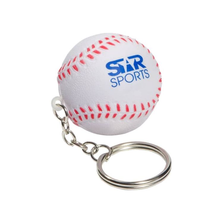 Picture of Keyring with Baseball Stress Reliever