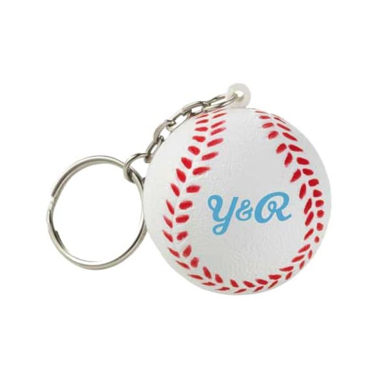 Picture of Keyring with Baseball Stress Reliever