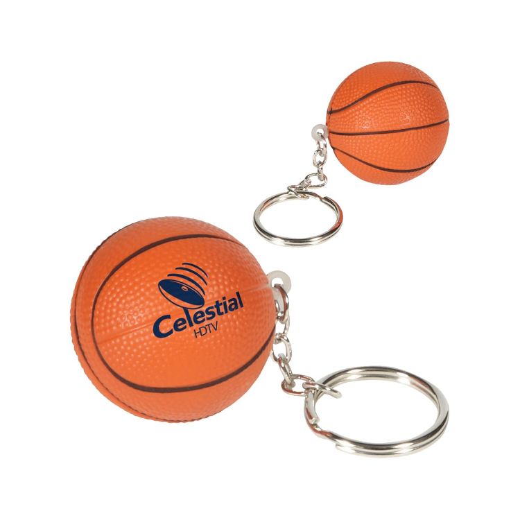 Picture of Keyring with Basketball Stress Item