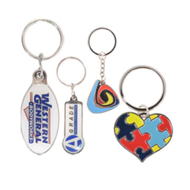 Picture of Custom Shaped Embossed Soft Enamel Keyring