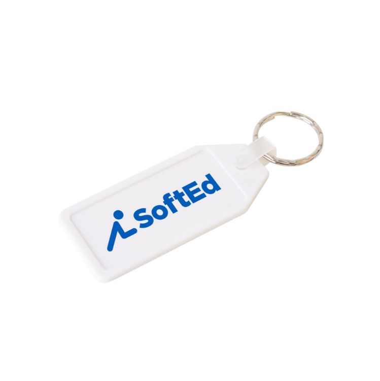 Picture of Long Hexagon Hard Plastic Keyring