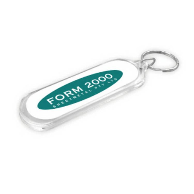 Picture of Oblong Acrylic Keyring