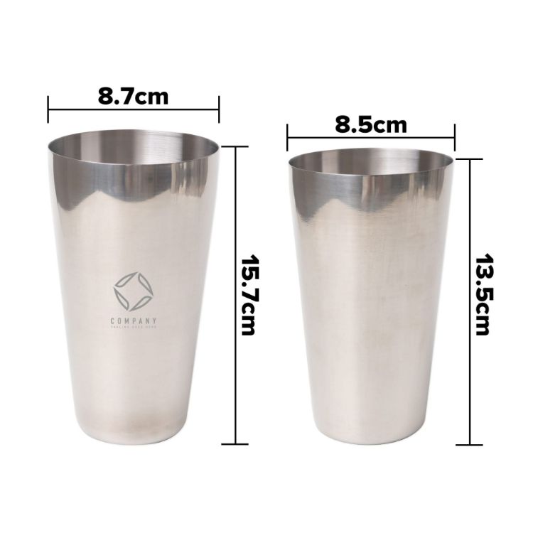 Picture of Stainless Steel Boston Cocktail Shaker(550ml+750ml)