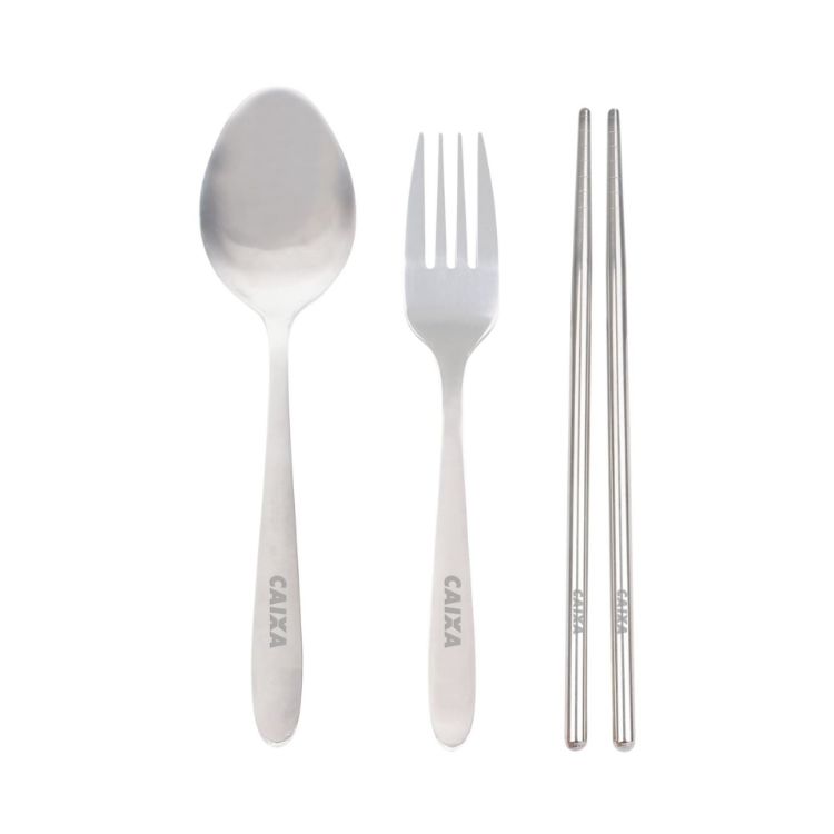 Picture of 3 piece Stainless Steel Travel Utensils Set