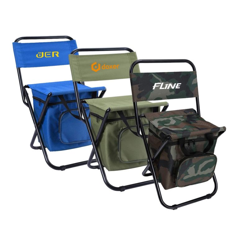 Picture of Adult Foldable Camping Chair with Cooler Bag