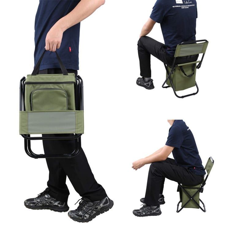 Picture of Adult Foldable Camping Chair with Cooler Bag