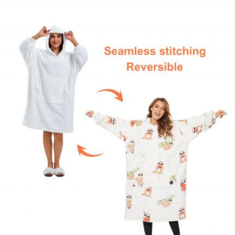 Picture of Unisex 100%Polyester Sublimated Wearable Blanket with Absorbent Lining