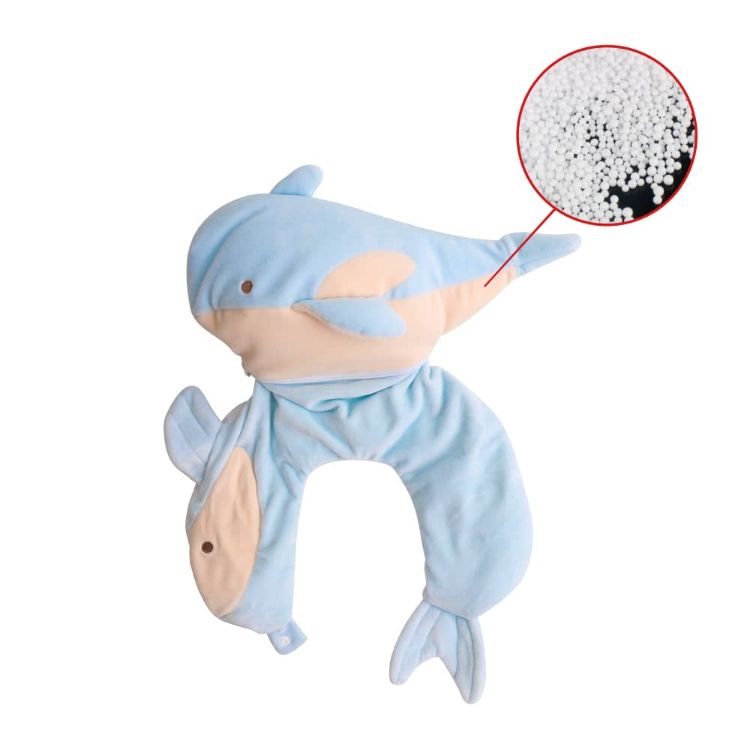 Picture of Whale Shaped 2 In 1 Travel Pillow