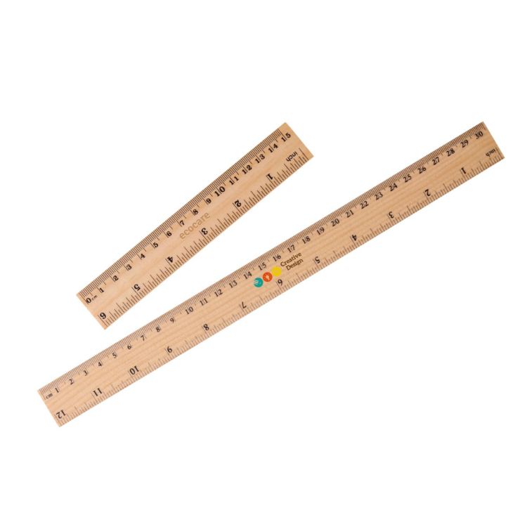 Picture of Dual Scale Wooden Ruler