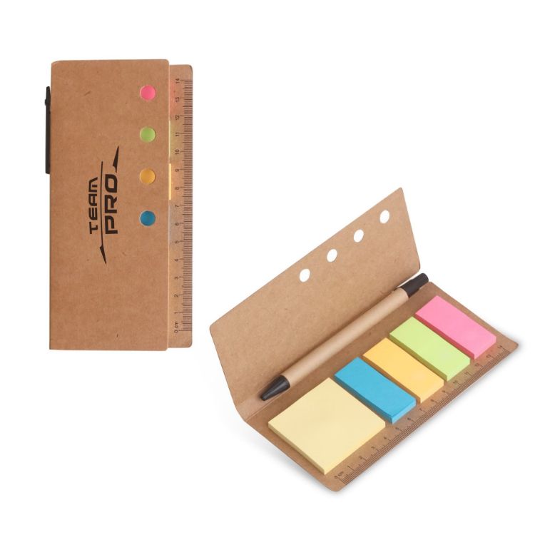 Picture of Ruler Sticky Note Pad with Pen