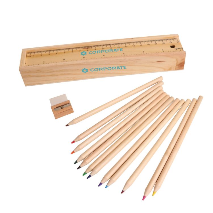 Picture of 12 Color Wooden Pencil Set