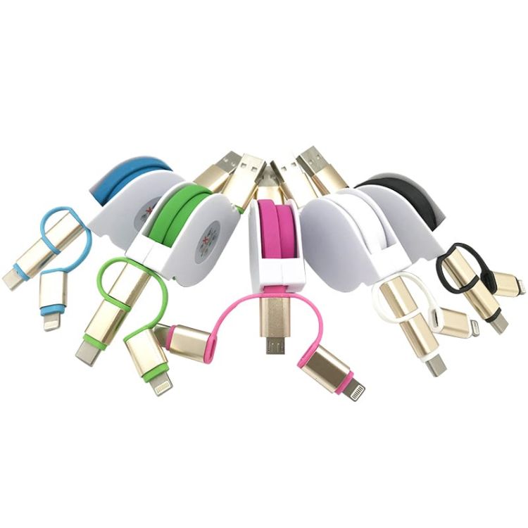 Picture of 3-In-1 Metal Retractable Charging Cable