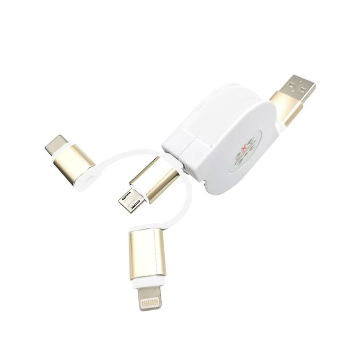 Picture of 3-In-1 Metal Retractable Charging Cable