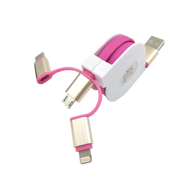 Picture of 3-In-1 Metal Retractable Charging Cable