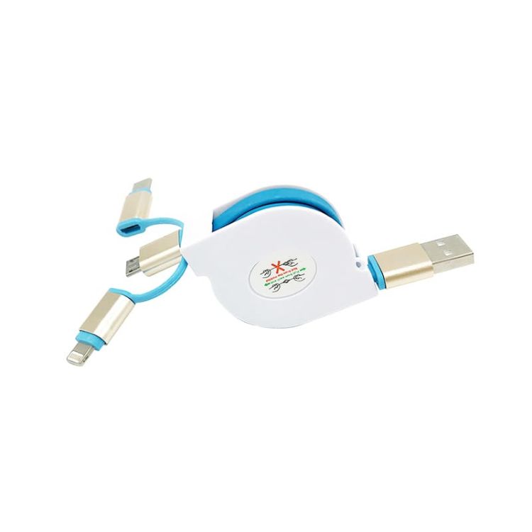 Picture of 3-In-1 Metal Retractable Charging Cable