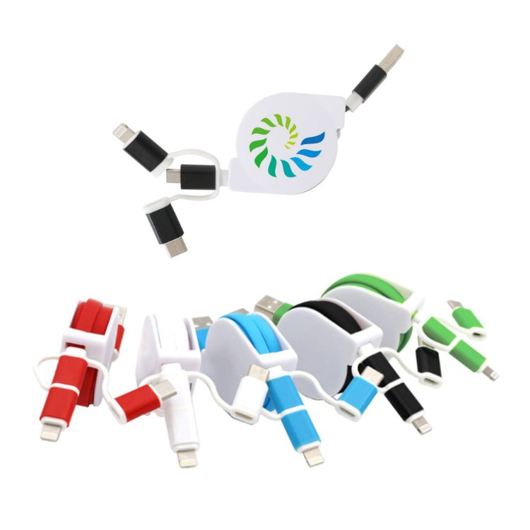 Picture of 3-In-1 ABS Retractable Charging Cable