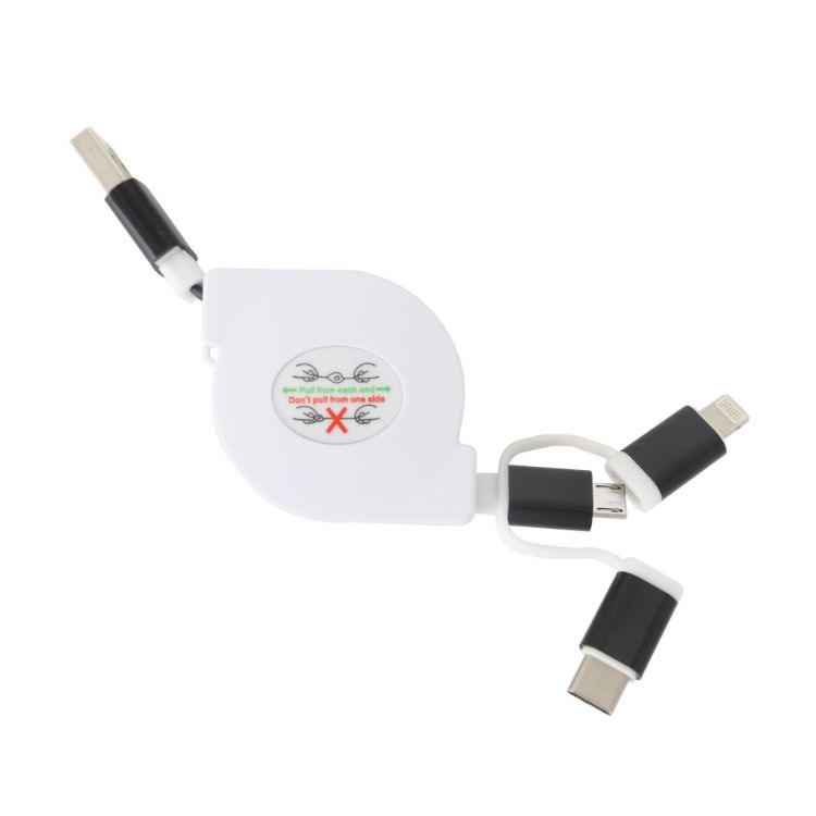 Picture of 3-In-1 ABS Retractable Charging Cable