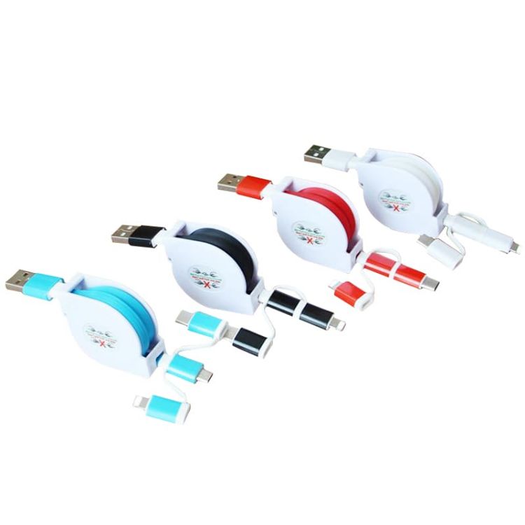 Picture of 3-In-1 ABS Retractable Charging Cable