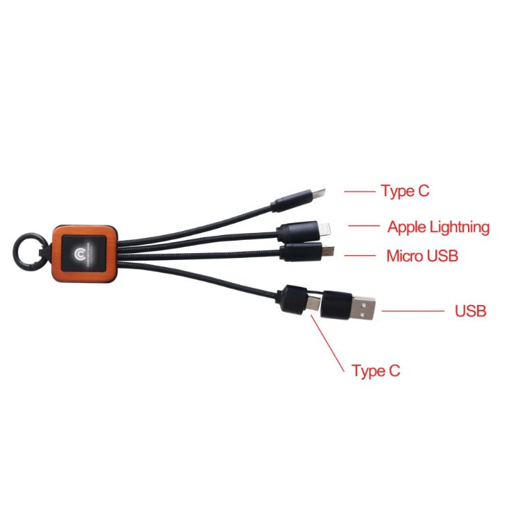 Picture of Light Up Charging Cable - Square Shape