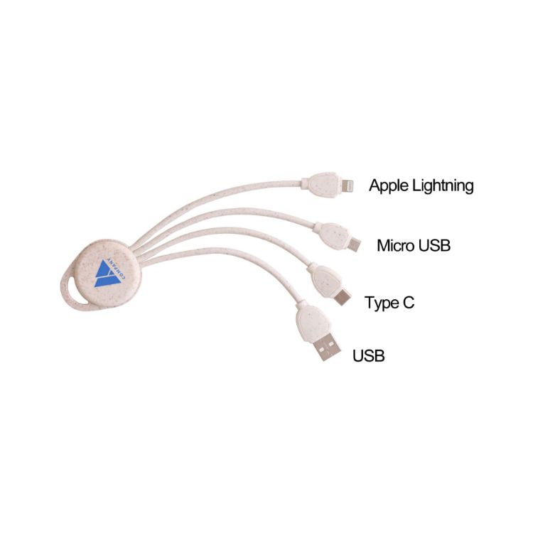 Picture of Wheat Straw Charging Cable - Round Shape