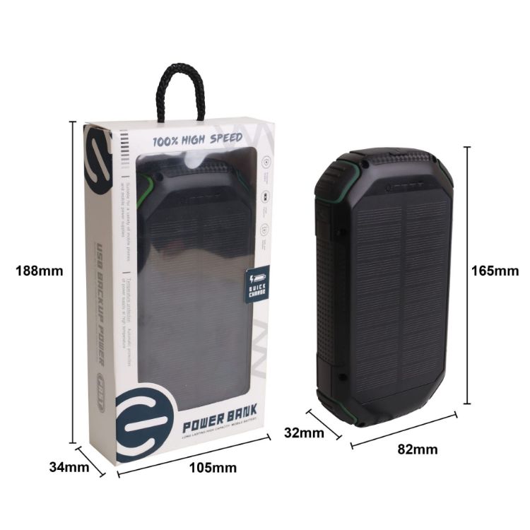 Picture of 20000mAh Outdoor Solar Wireless Power Bank