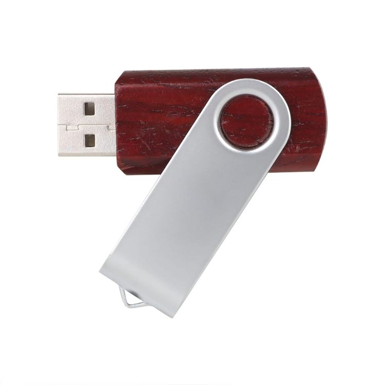 Picture of Metal Swivel Wooden Flash Drive