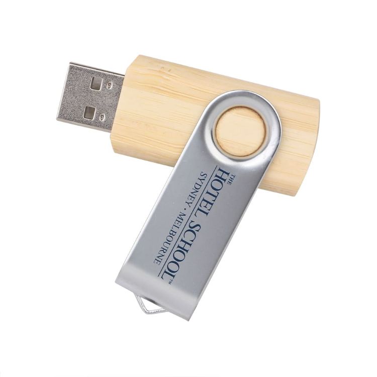 Picture of Metal Swivel Wooden Flash Drive