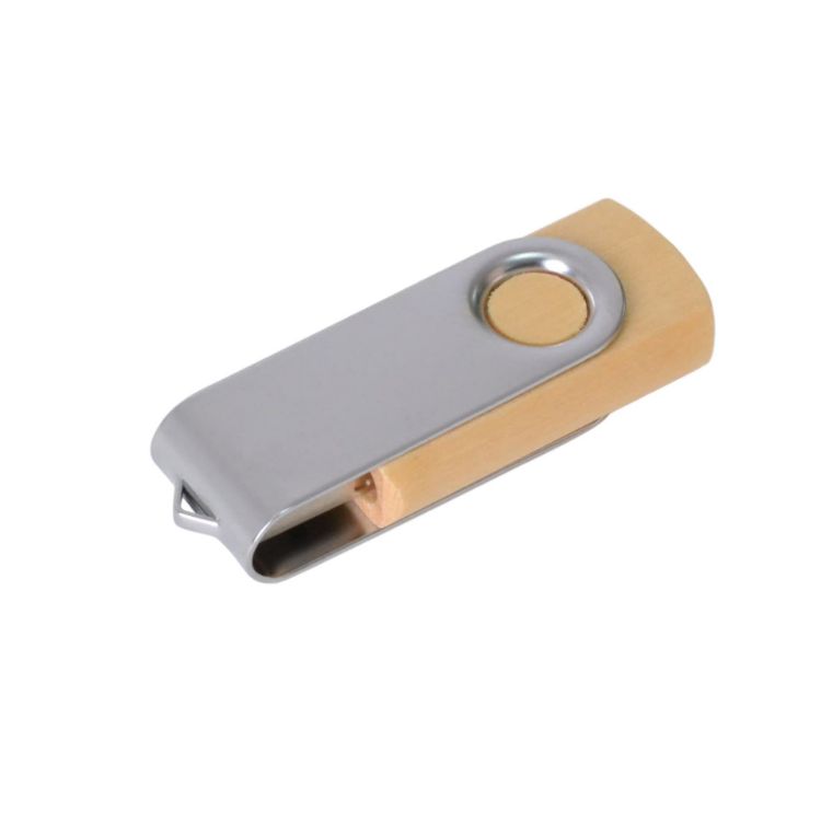 Picture of Metal Swivel Wooden Flash Drive