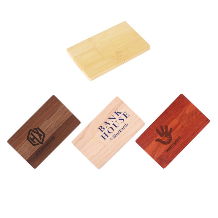 Picture of Wooden Credit Card Flash Drive