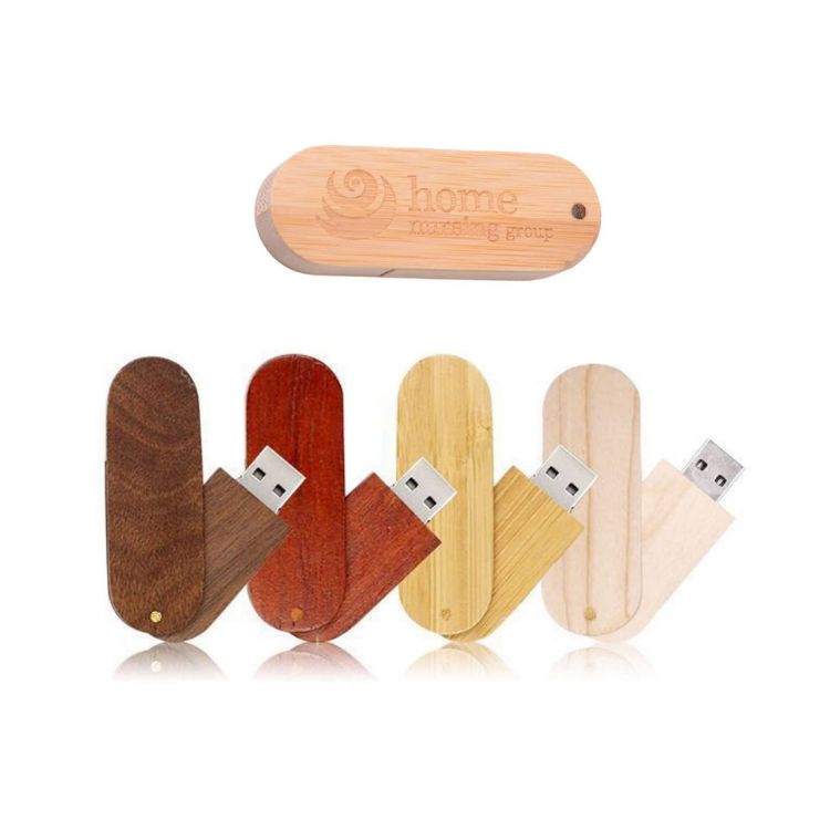 Picture of Swivel Wooden Flash Drive