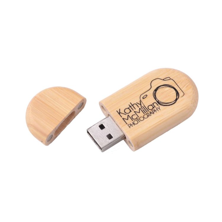 Picture of Oblong Wood Flash Drive