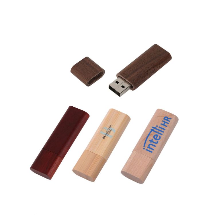 Picture of Rounded Wooden Flash Drive