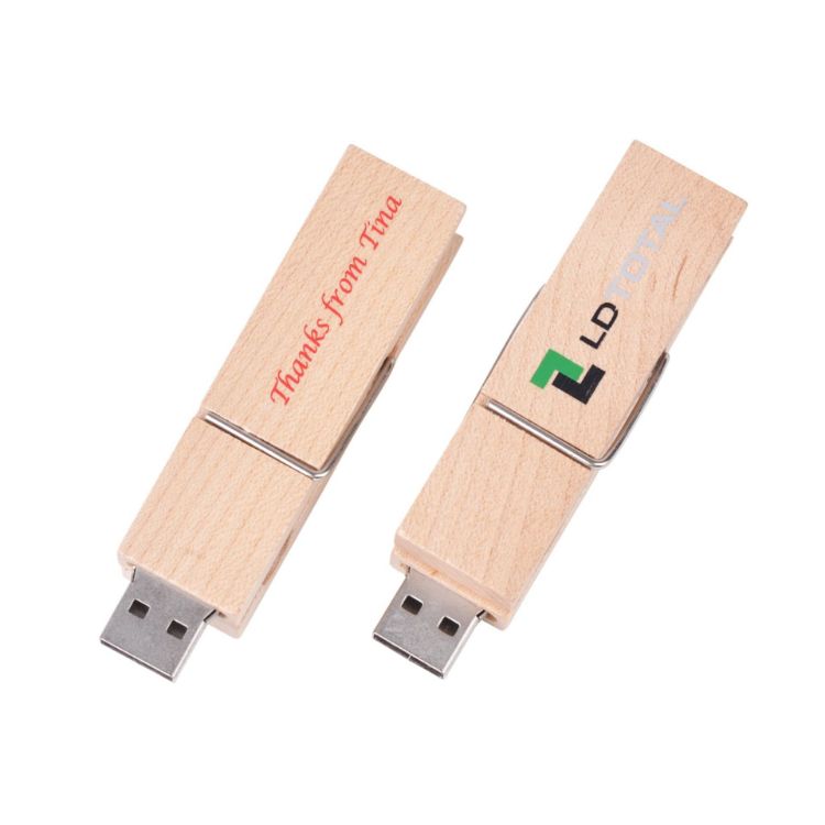 Picture of Wooden Clip Flash Drive