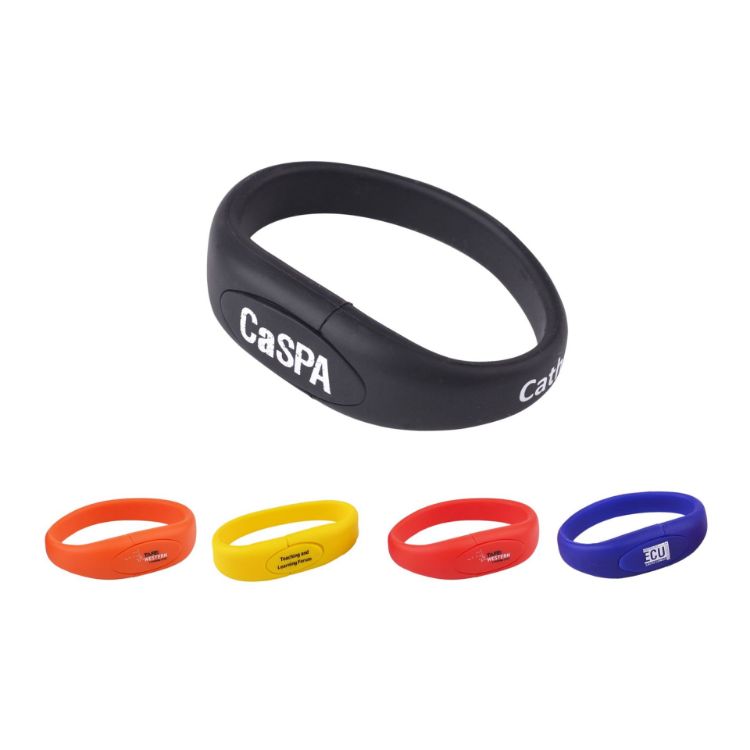 Picture of Oval Silicone Wristband Flash Drive