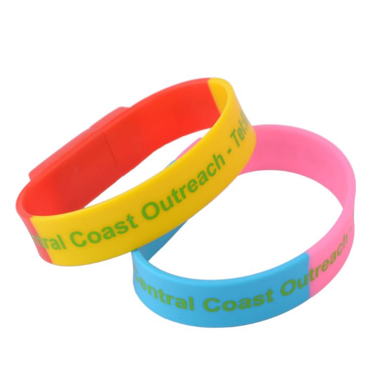 Picture of Sectional Coloured Wristband Flash Drive