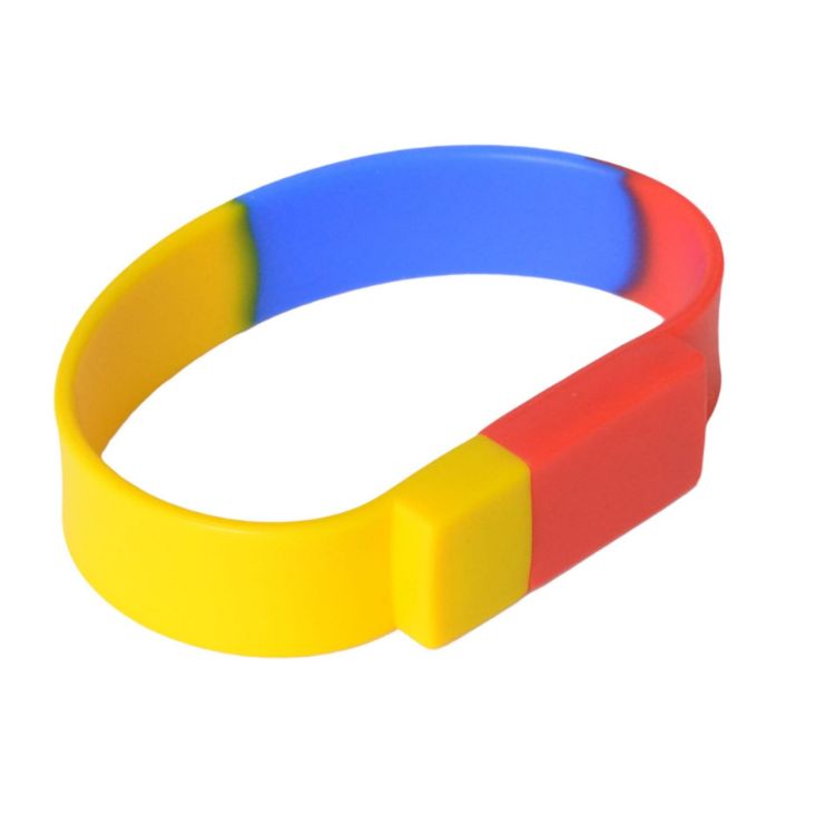 Picture of Sectional Coloured Wristband Flash Drive