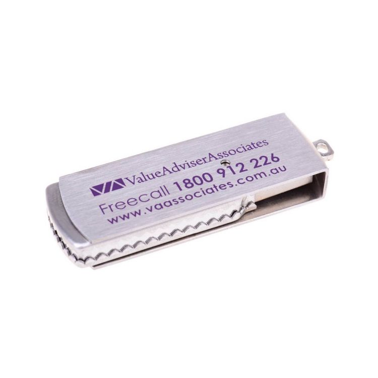 Picture of Metal Rectangular Swivel Flash Drive