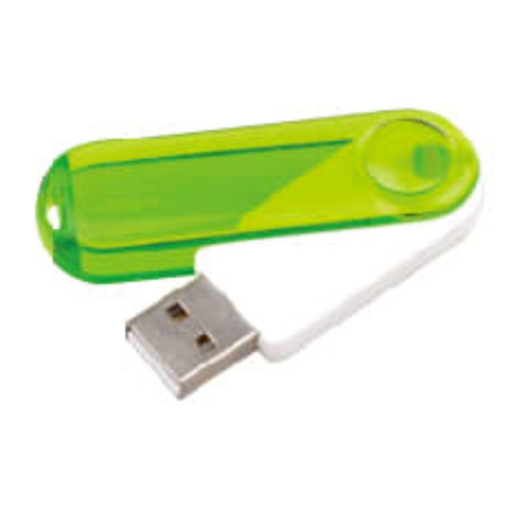 Picture of Transparent Swivel Flash Drive